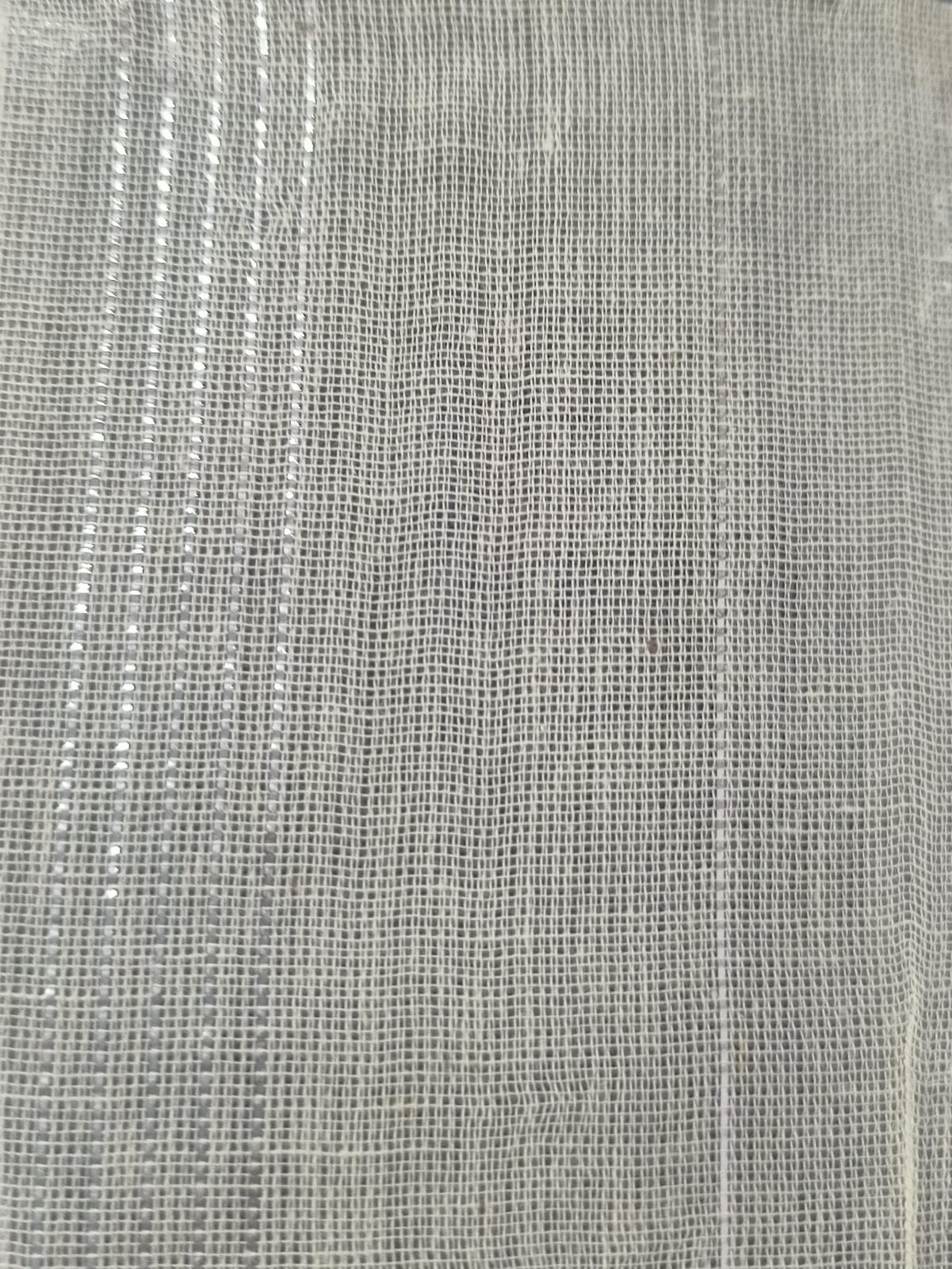 COTTON LUREX VOILE 5 LINE SILVER HT