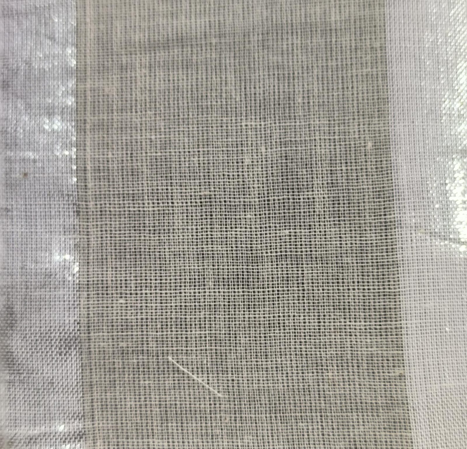 COTTON LUREX VOILE SILVER PATTA