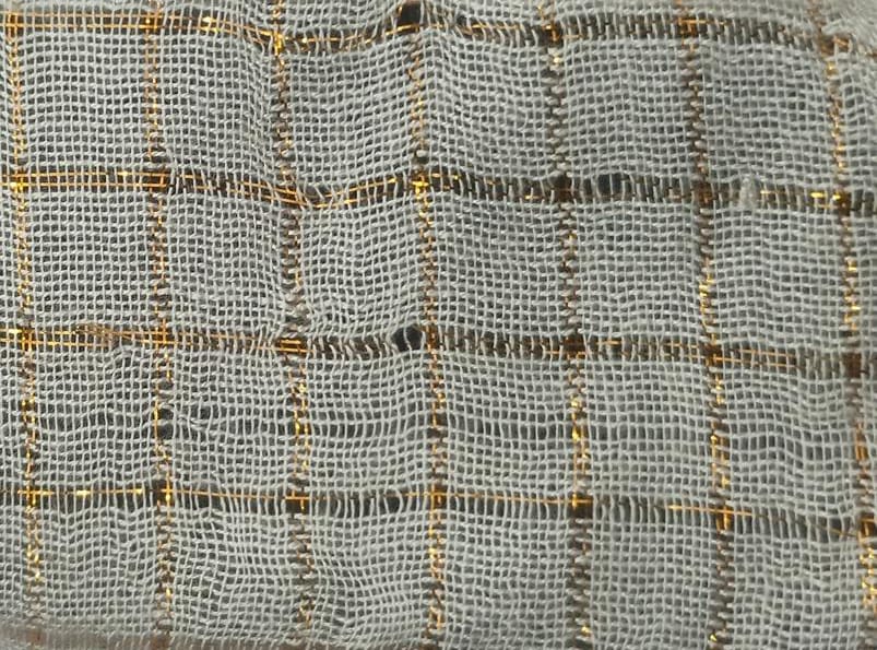 RAYON CHECK LUREX GOLDEN