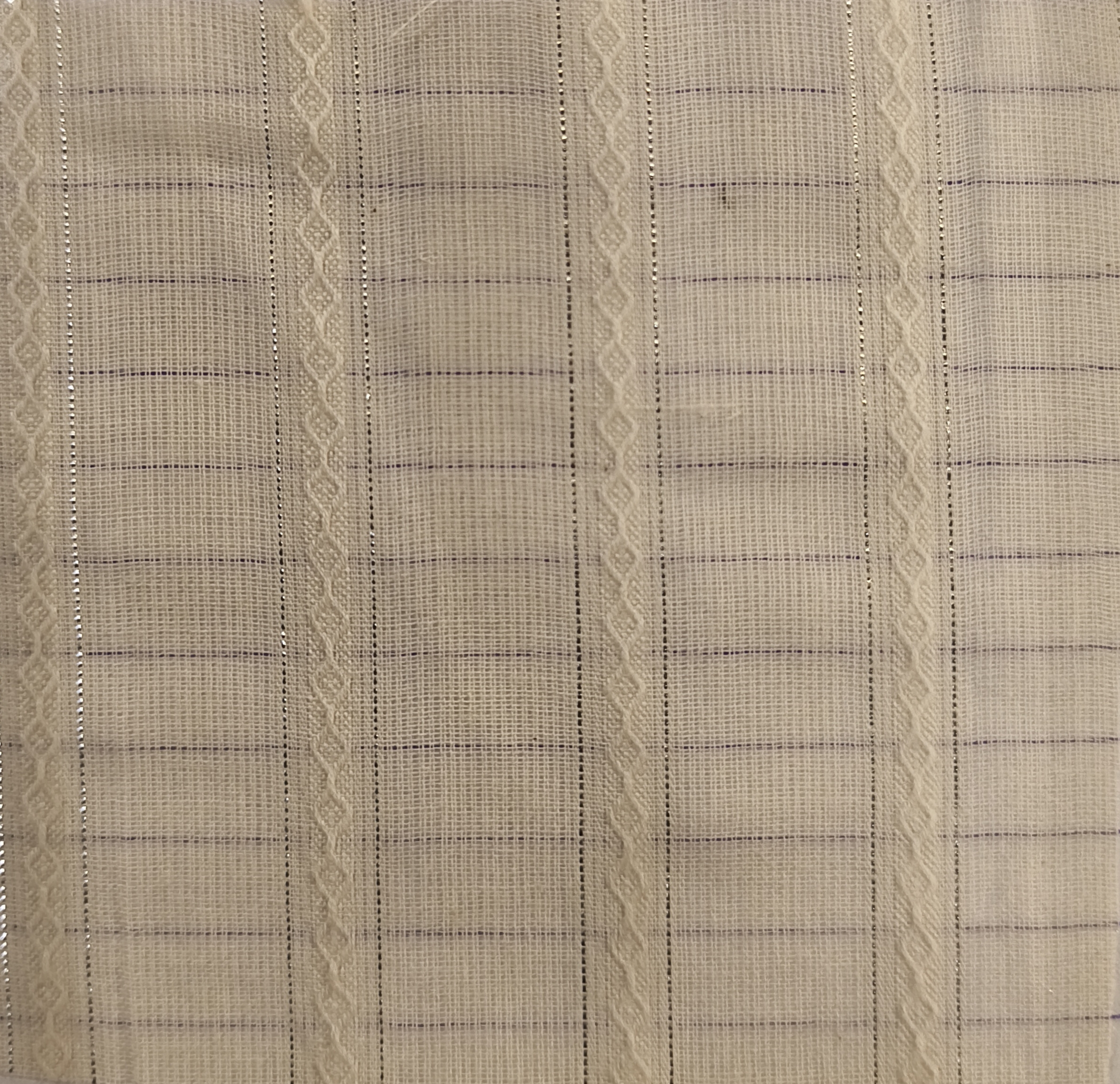 COTTON LUREX DOBBY SILVER