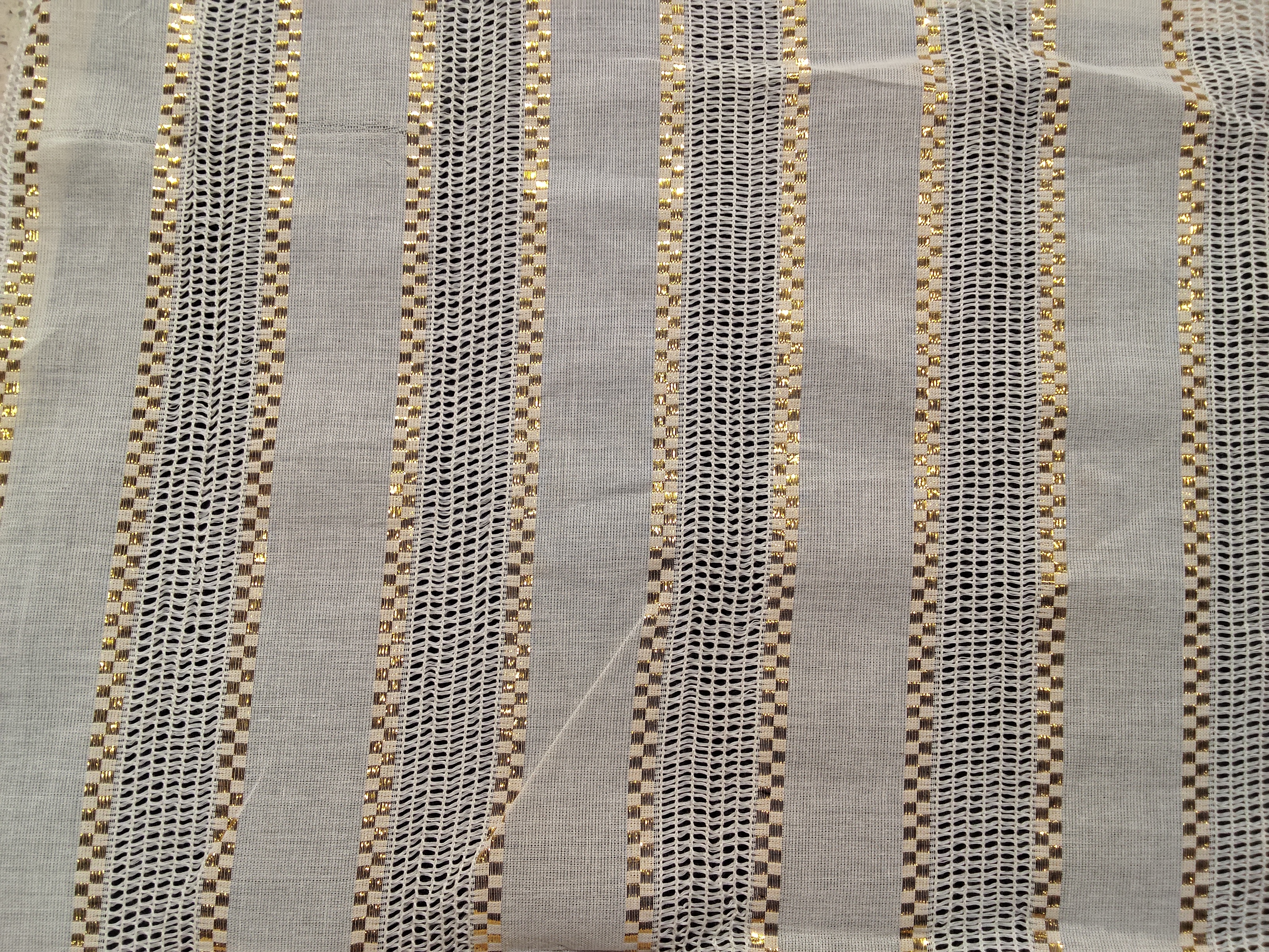 COTTON LUREX DOBBY NET LINO DARK GOLD