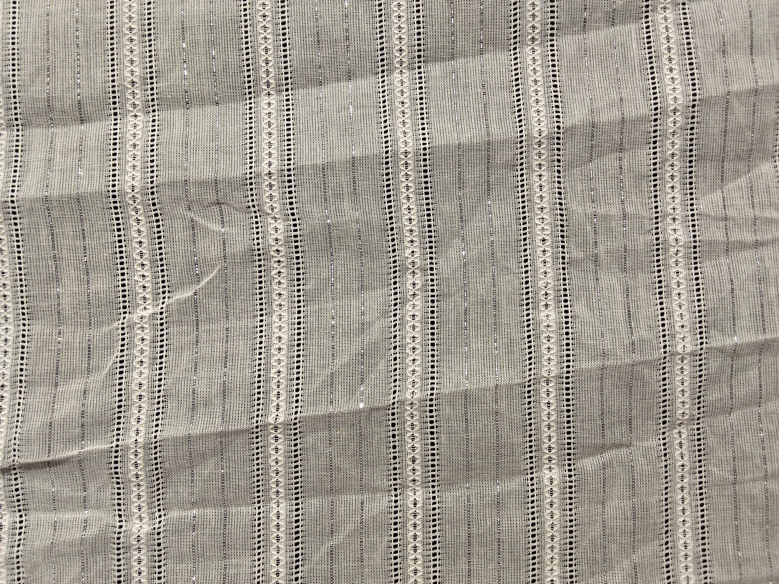 COTTON LUREX DOBBY DIAMOND LINO SILVER