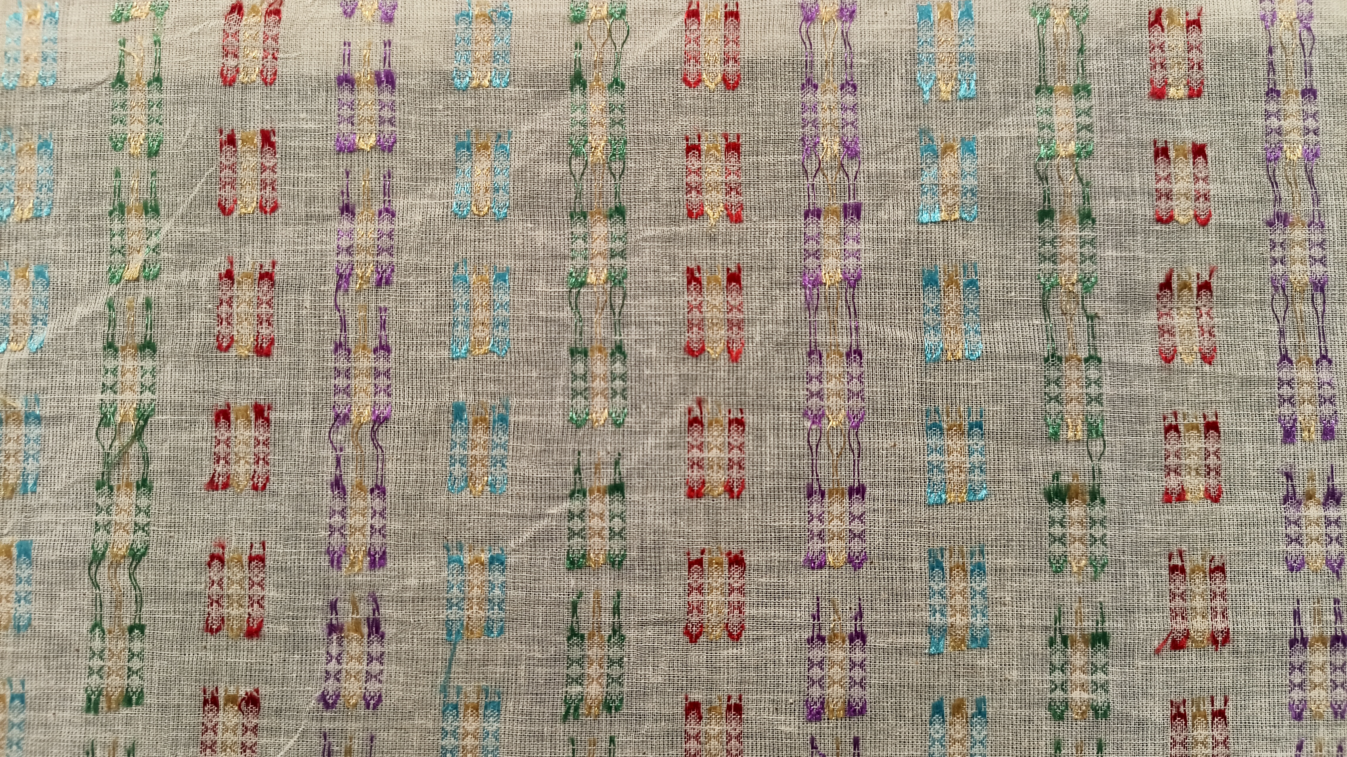 COTTON COLOUR BOOTA MULTI BRICK