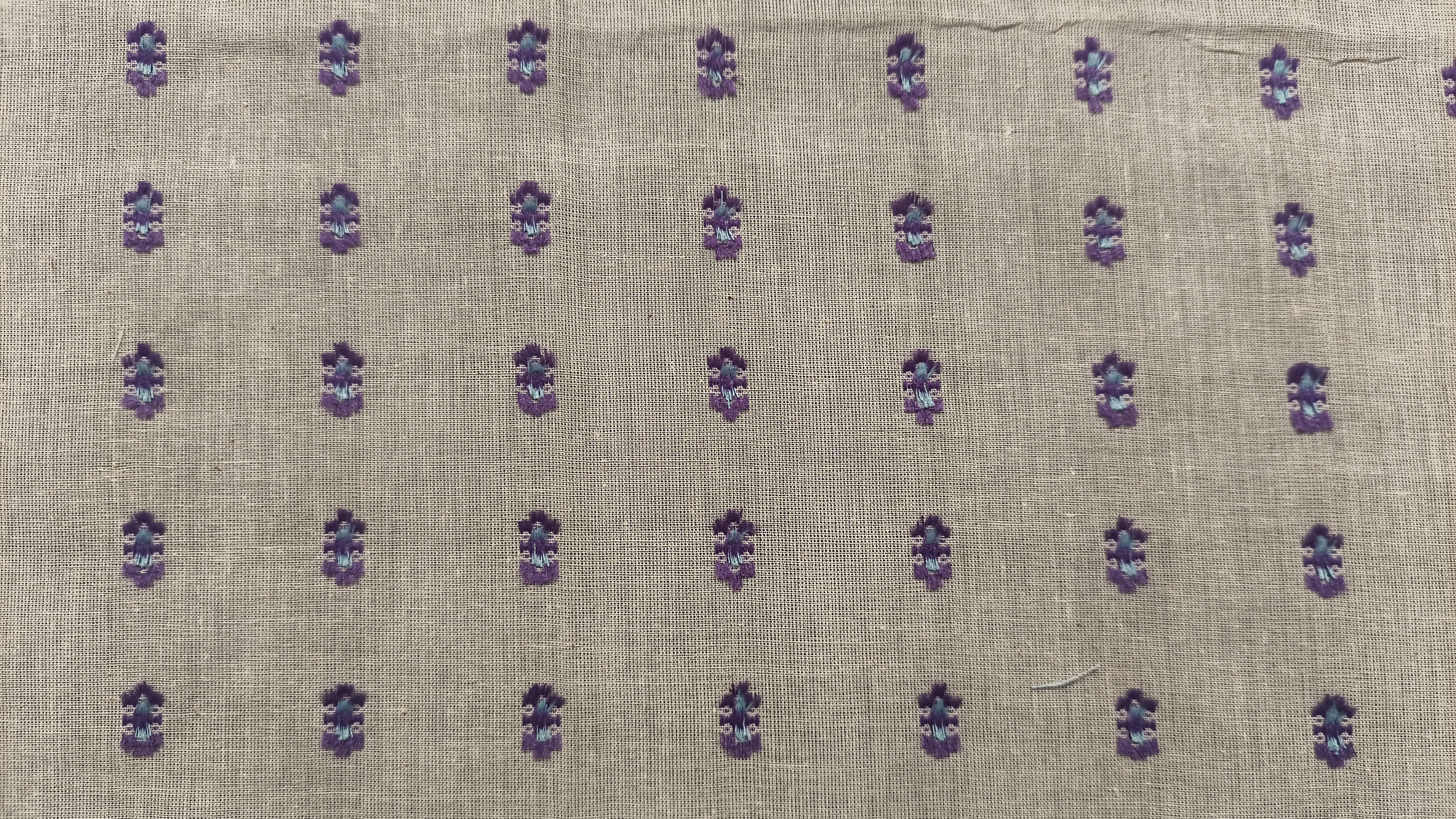 COTTON COLOUR BOOTA PURPLE SKYBLUE