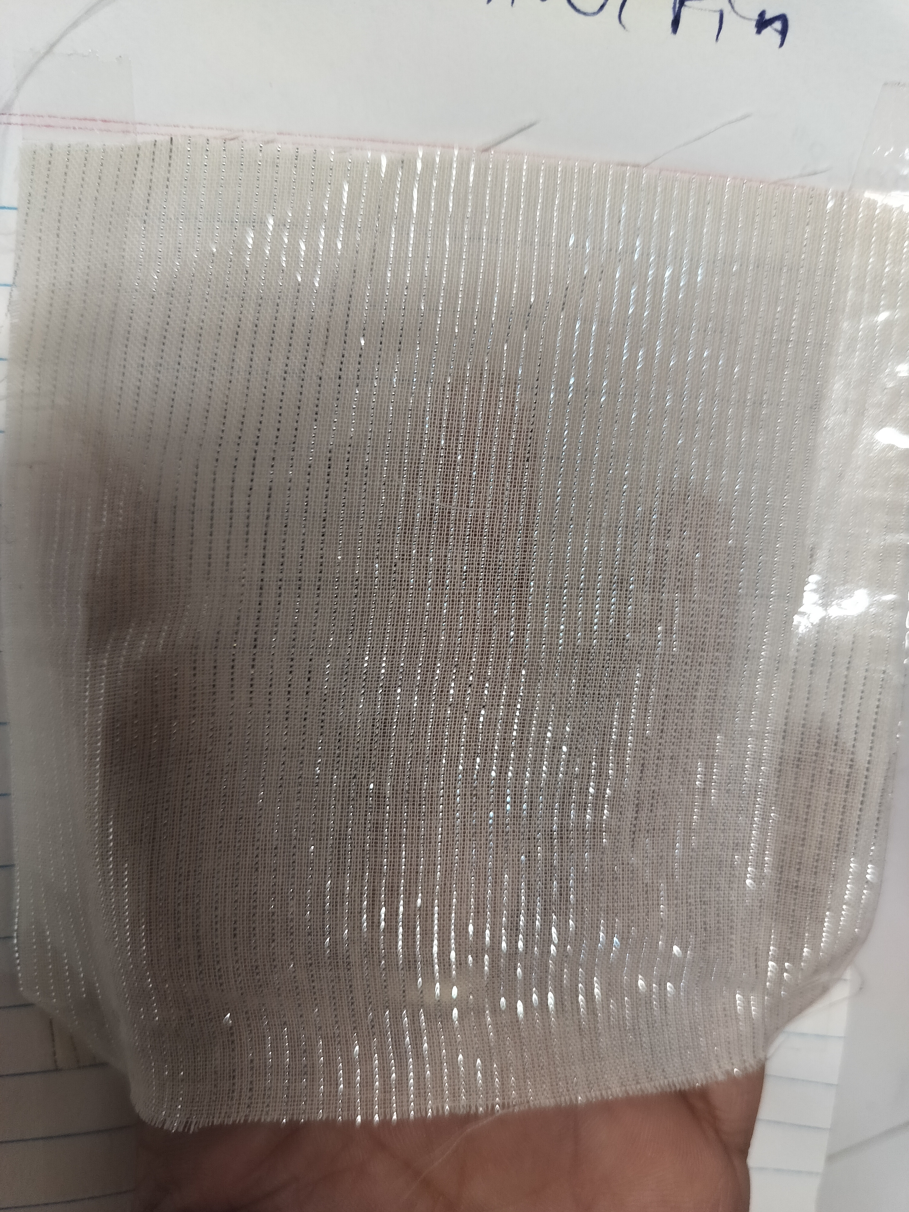 COTTON LUREX CAMBRIC 92*80 SILVER PIN