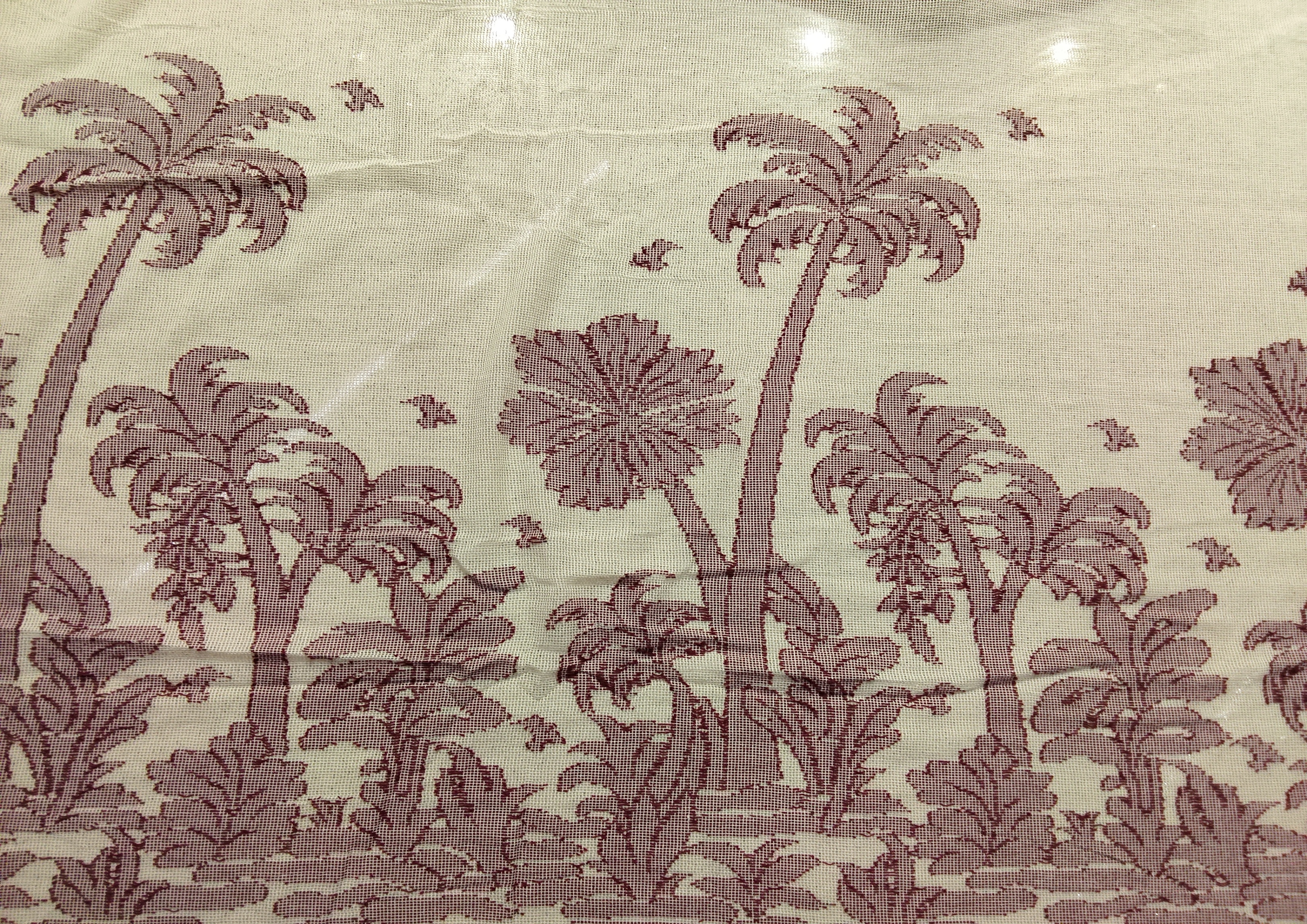 COTTON NET JACQUARD MAHROOM