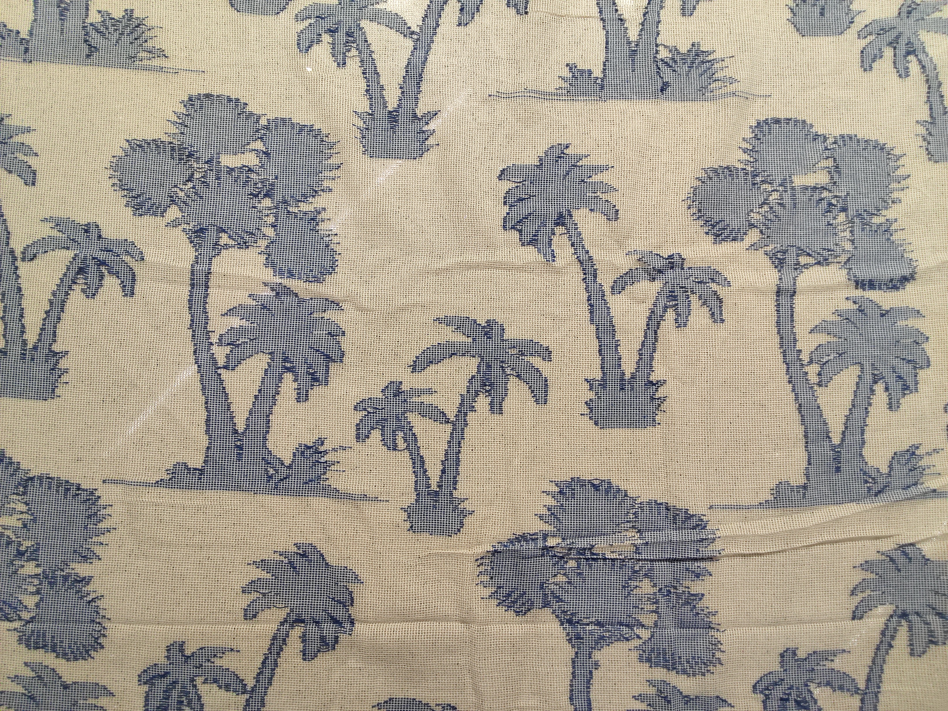 COTTON NET JACQUARD DARK BLUE