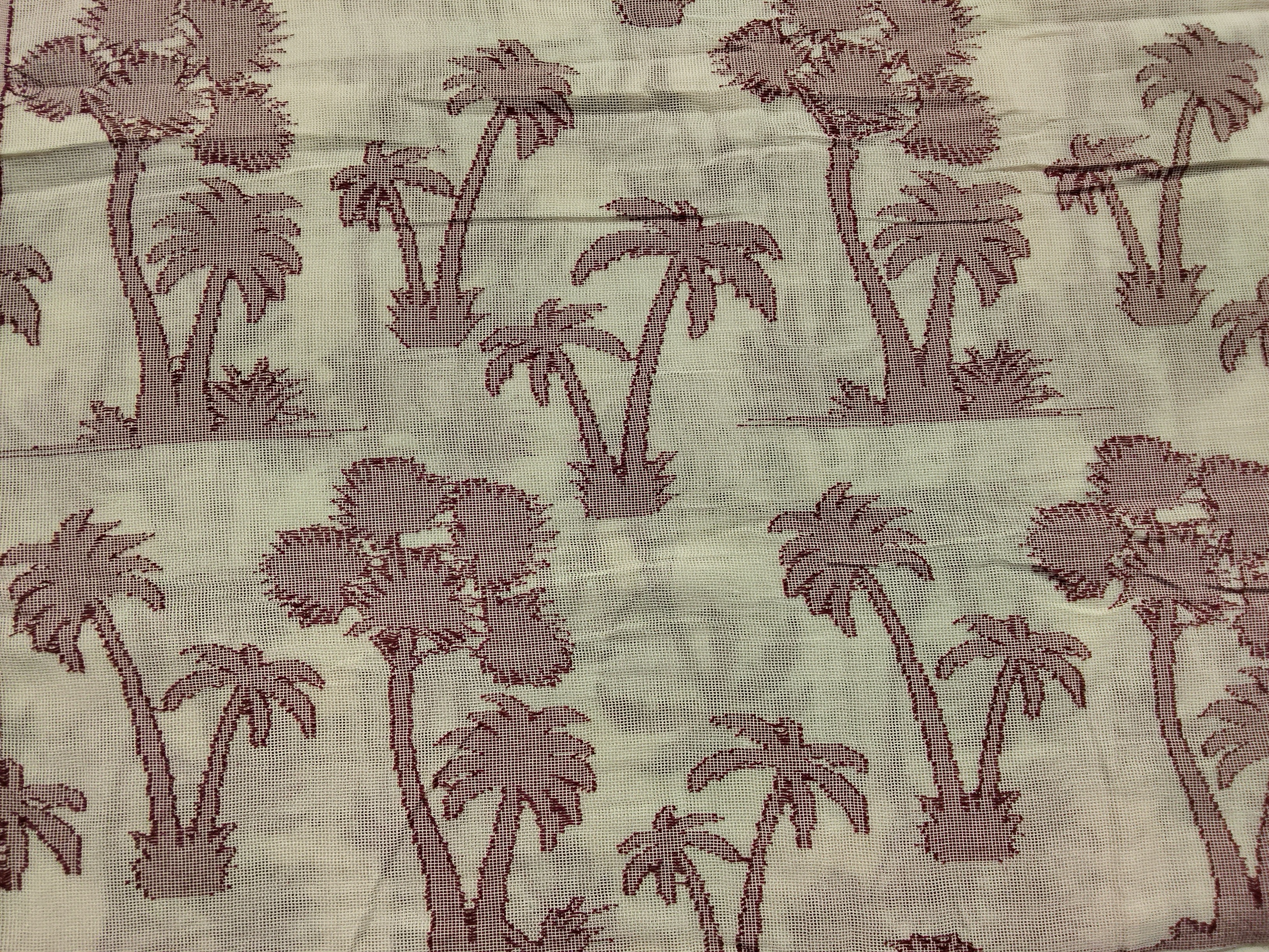 COTTON NET JACQUARD PANNEL MAHROOM