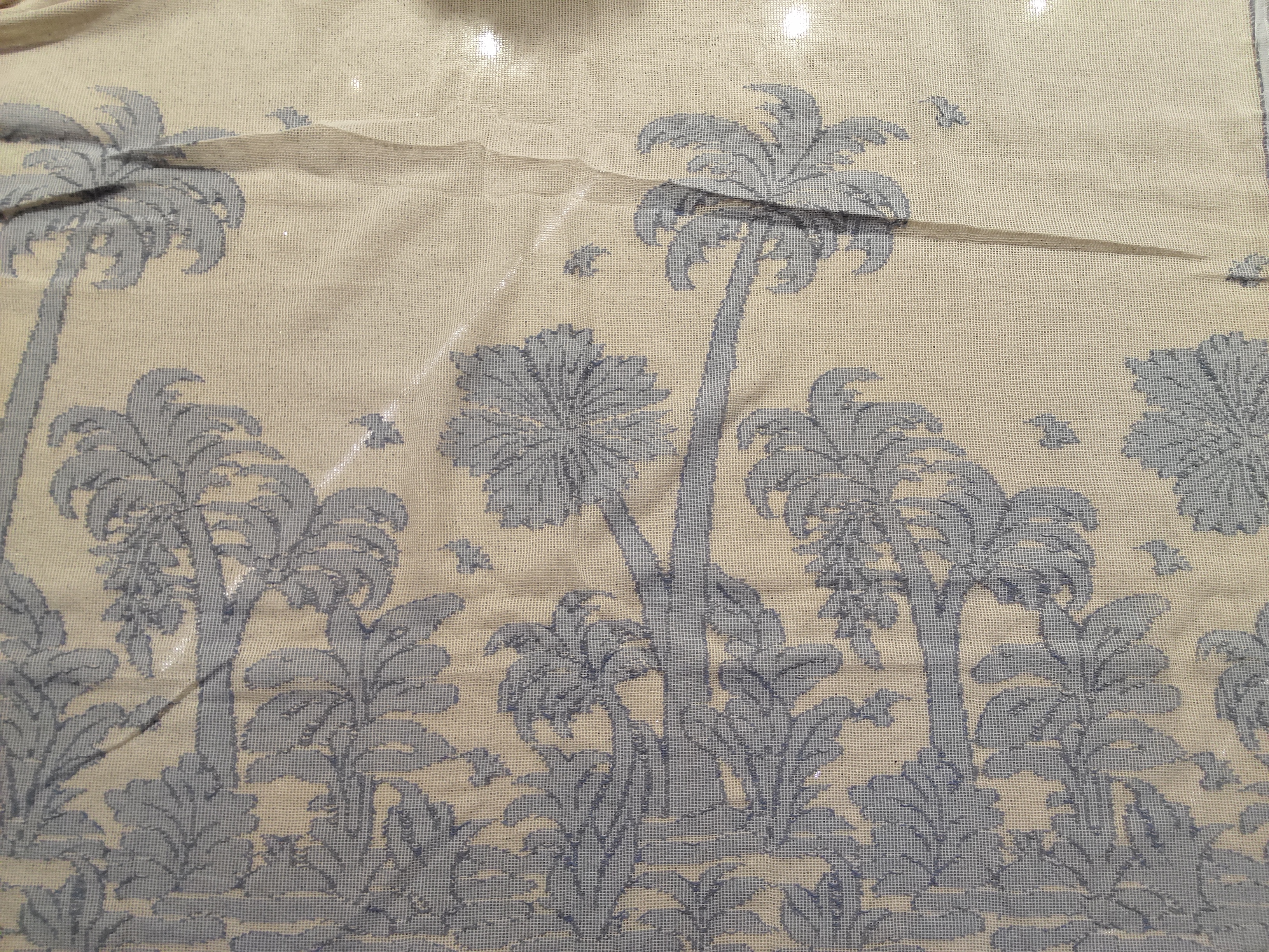 COTTON NET JACQUARD PANNEL BLUE