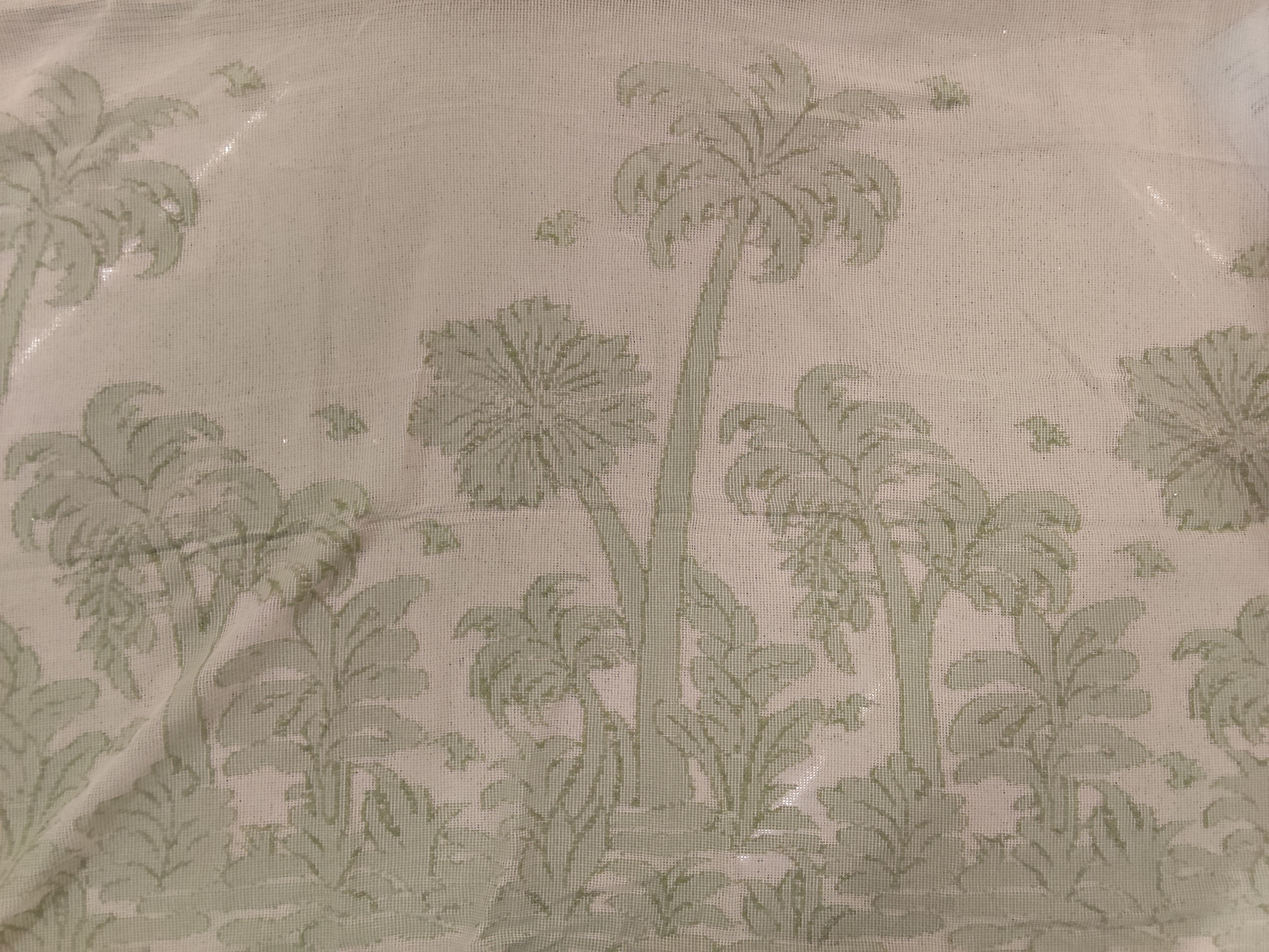 COTTON NET JACQUARD DARK GREEN